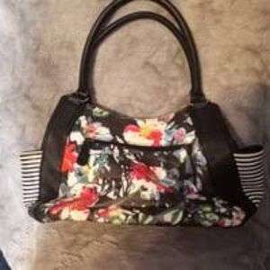 Apt. 9 Black Floral Satchel
